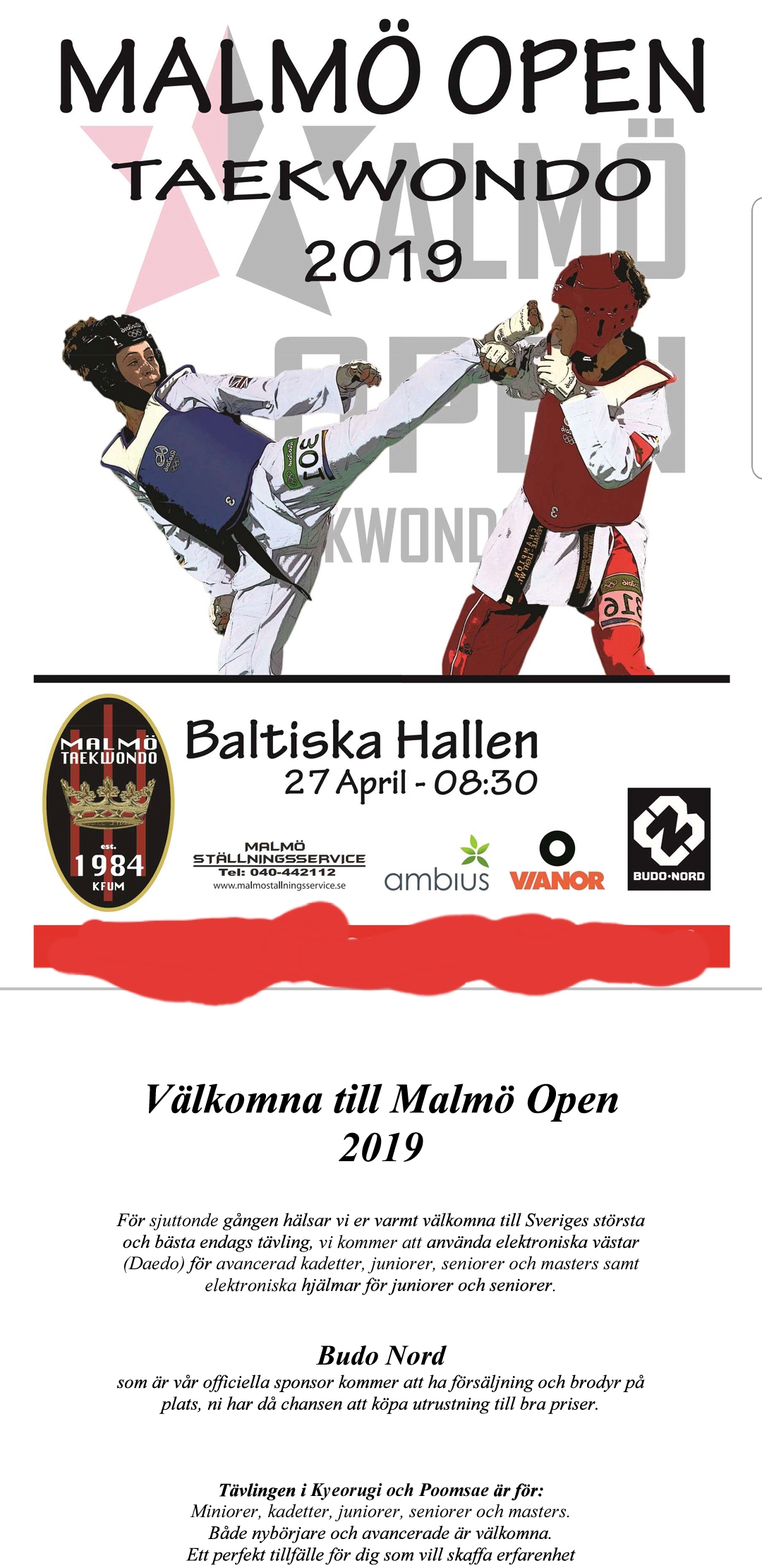 Malmö Open 27 april 2019