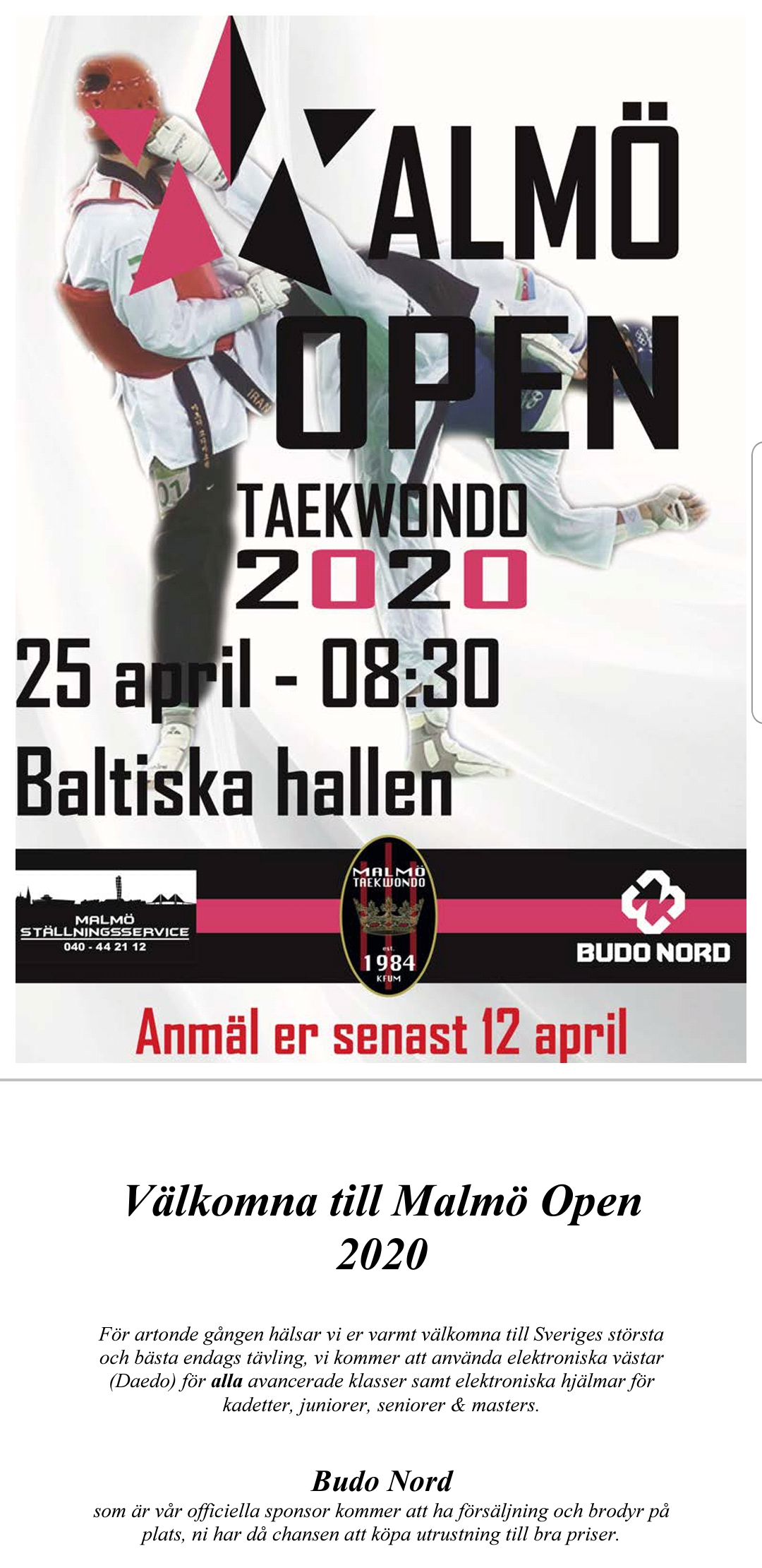 Malmö Open 25 april