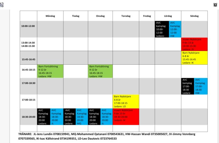 Schema vårtermin 2023