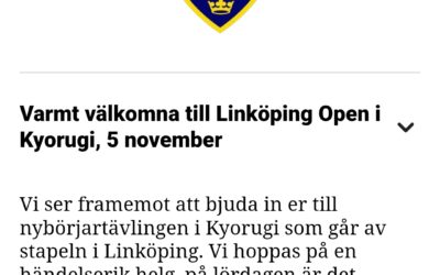 Svenska Cupen 3 & Linköping Open 4-5 okt
