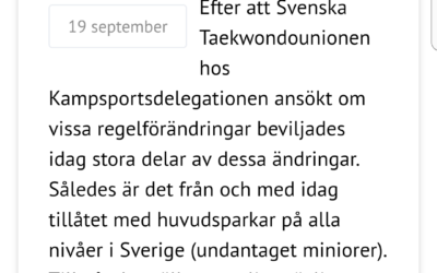 Nya regler tävling