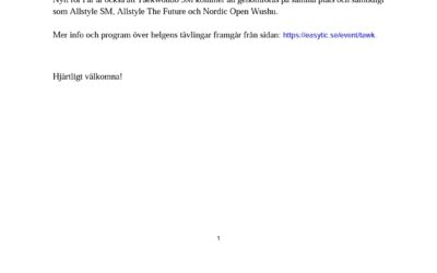 SM och Stockholm Open 4-5 dec